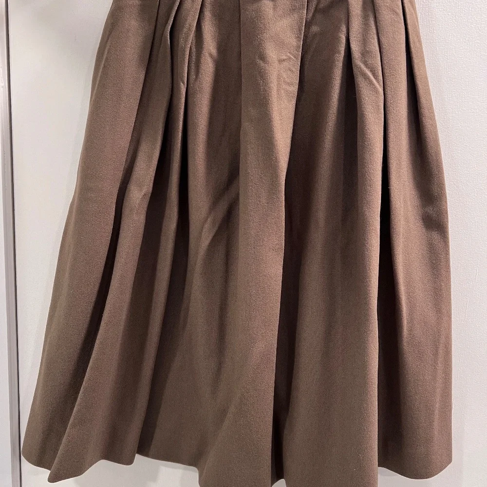 Size 8 Vintage Nan Elliot exclusive Wool Brown Cropped Blazer & Skirt Set - Picture 4 of 6